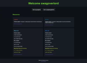 Custom xampp dashboard